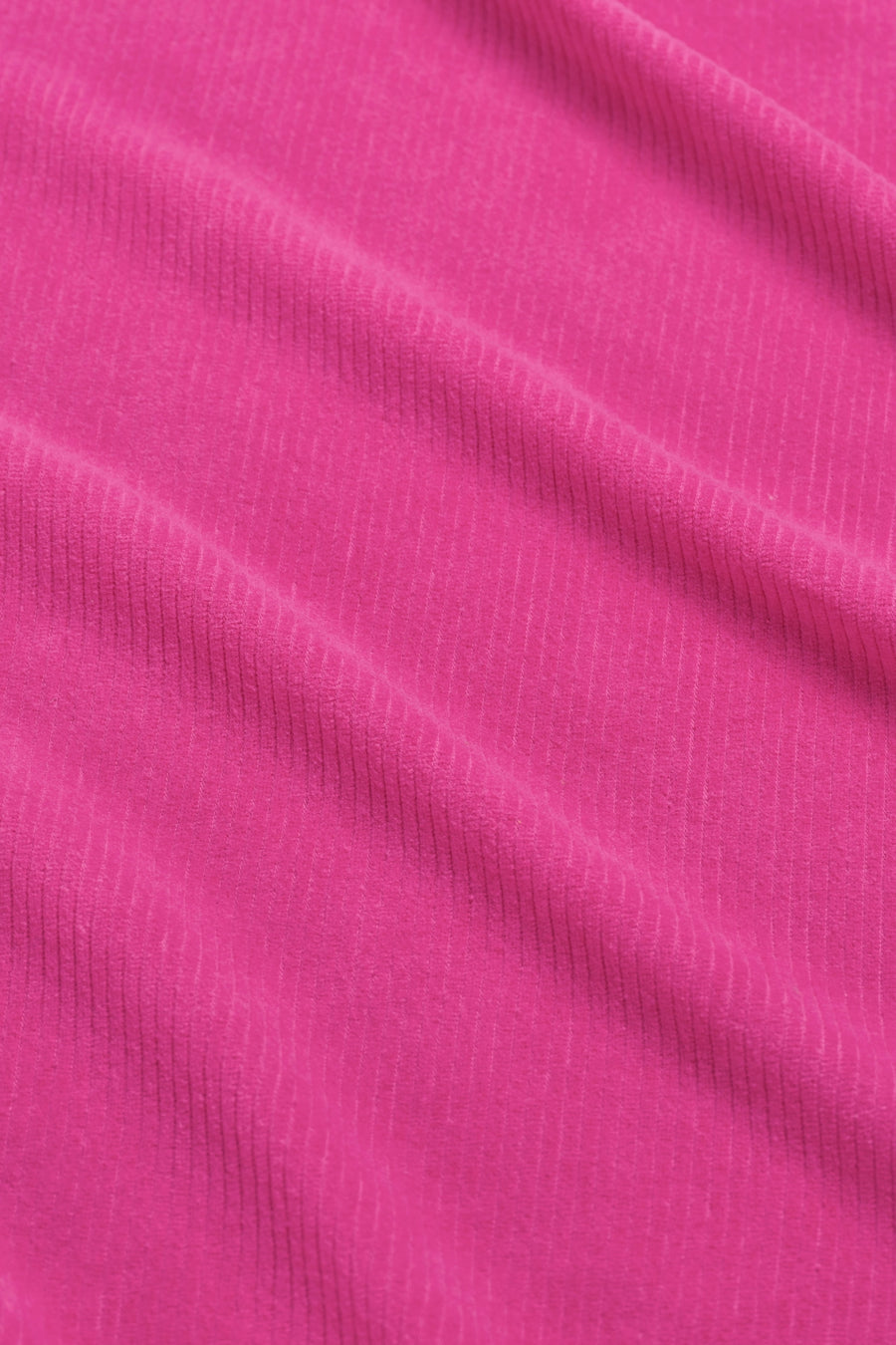 Abby Overshirt Rib Velour | Fuchsia Red