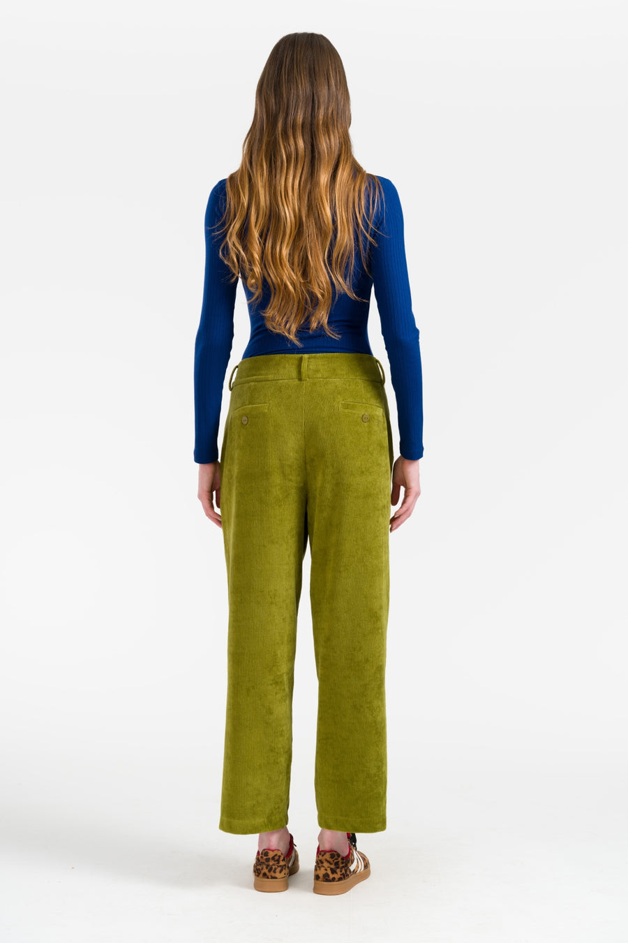 Brooklyn Trousers Rib Velour | Sphagnum