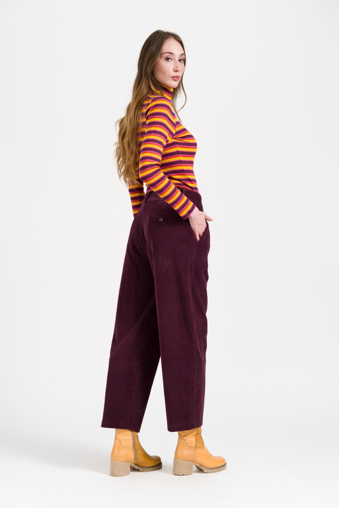 Brooklyn Trousers Rib Velour | Fig