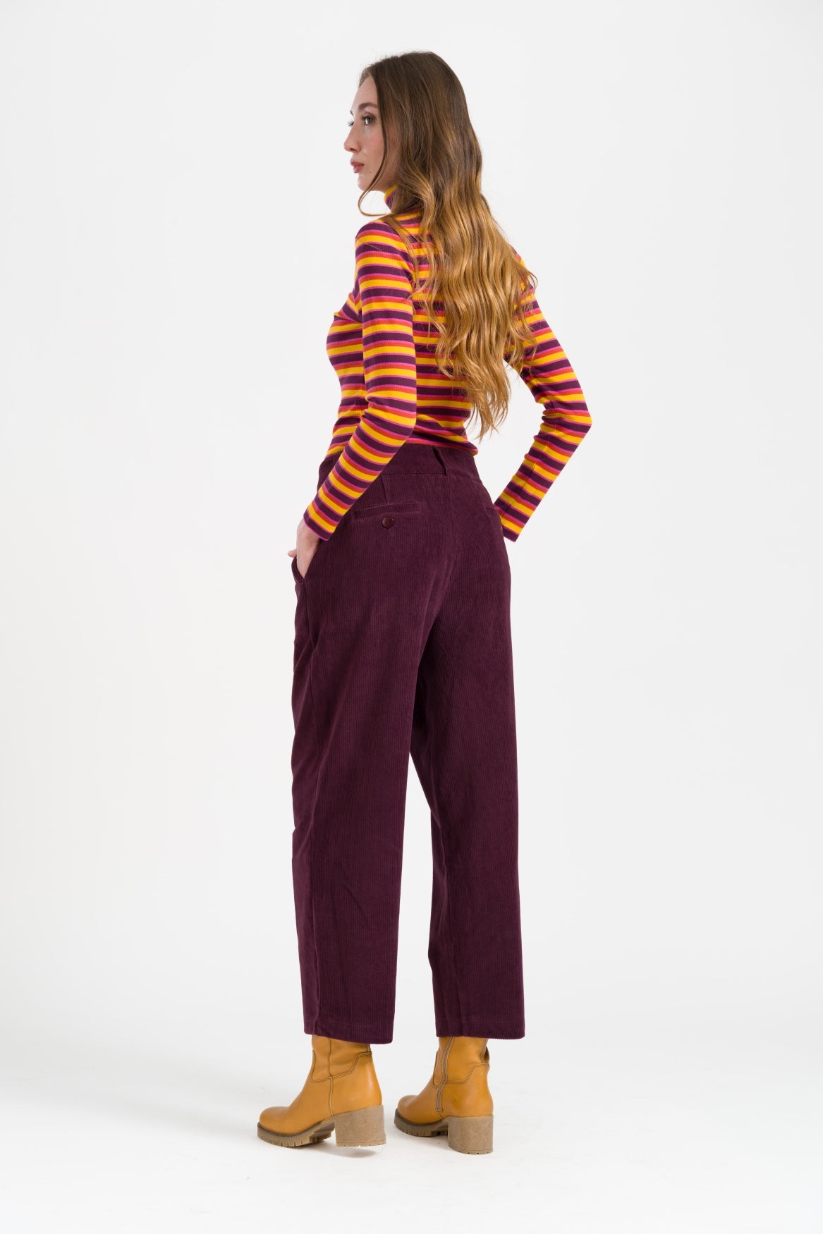 Brooklyn Trousers Rib Velour | Fig
