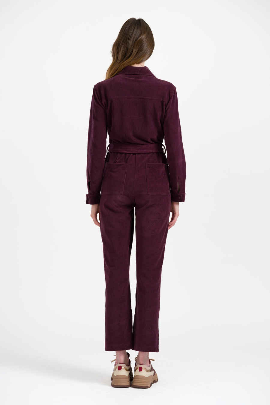 Ginger Jumpsuit Rib Velour | Fig