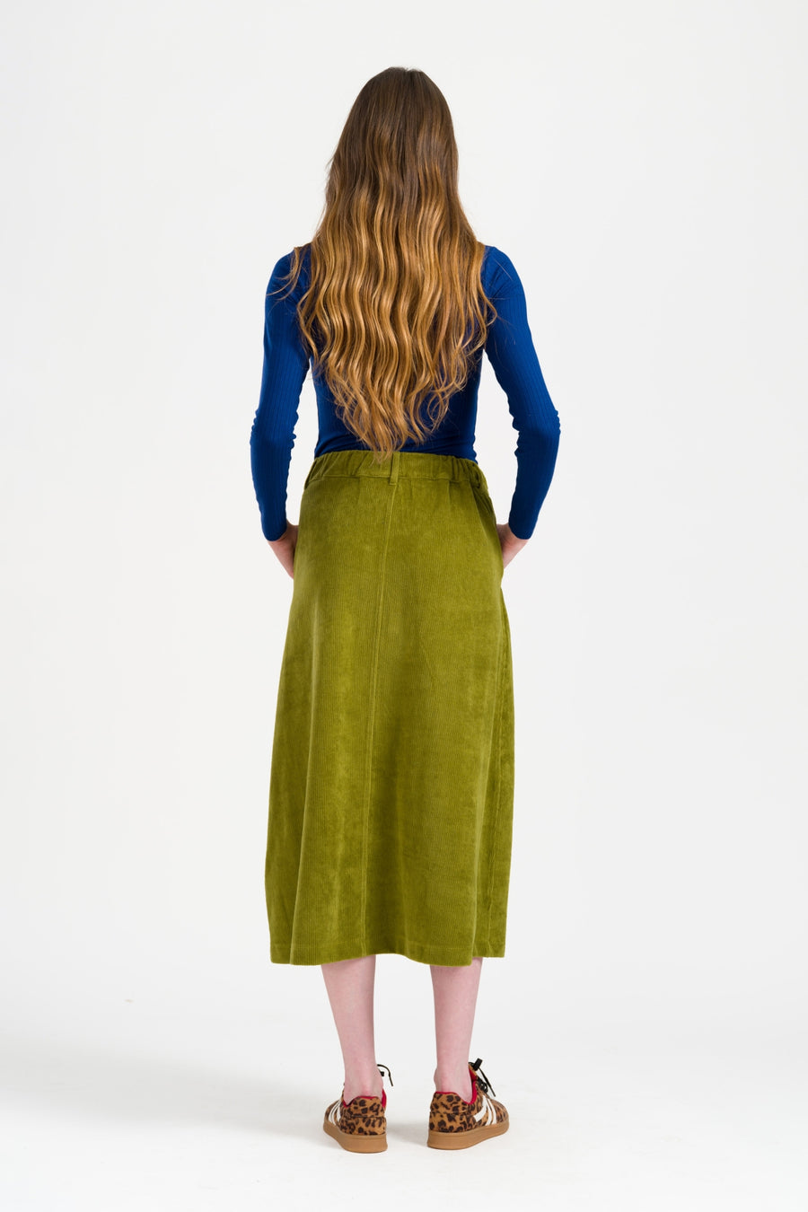 Isla Skirt Rib Velour | Sphagnum
