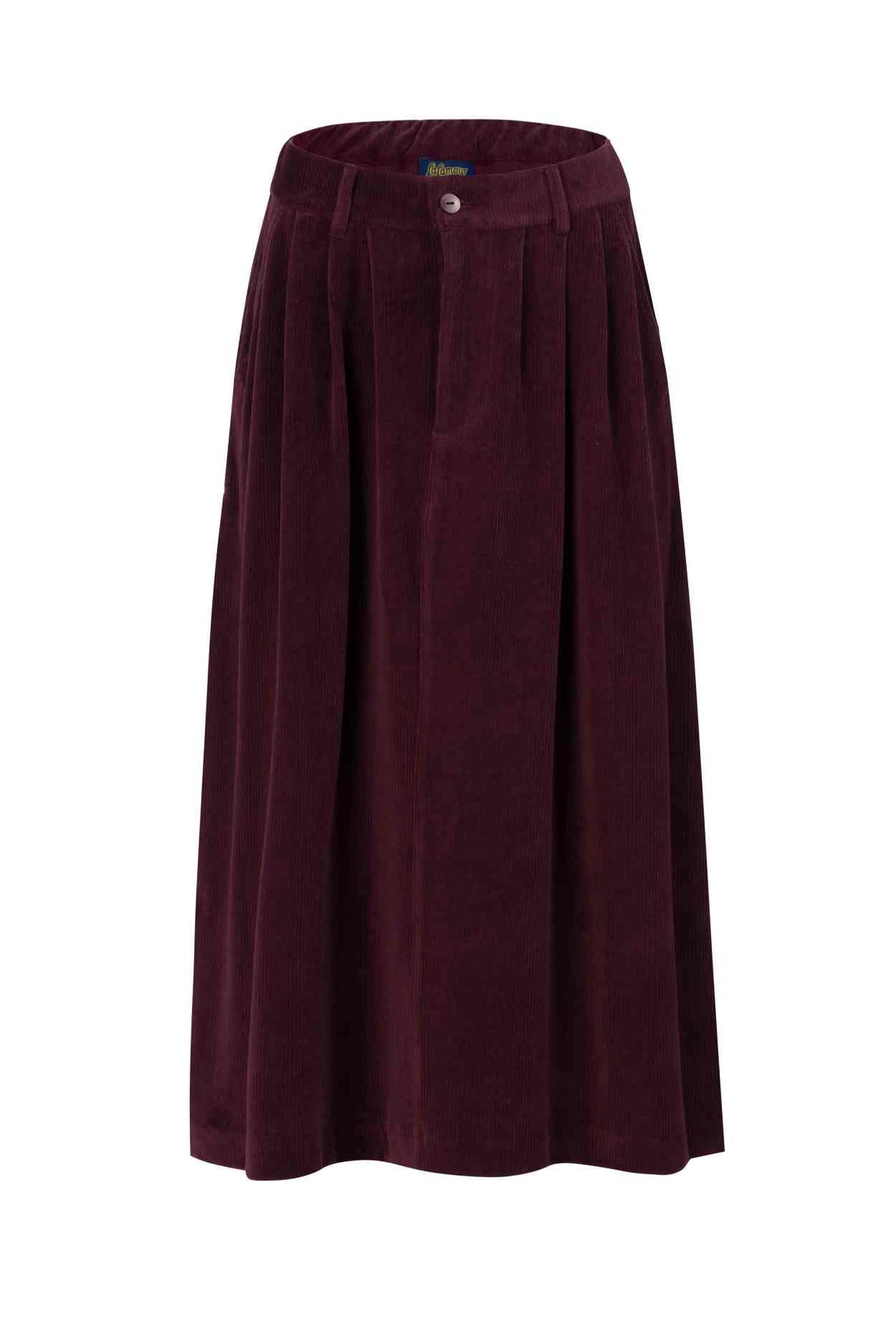 Isla Skirt Rib Velour | Fig