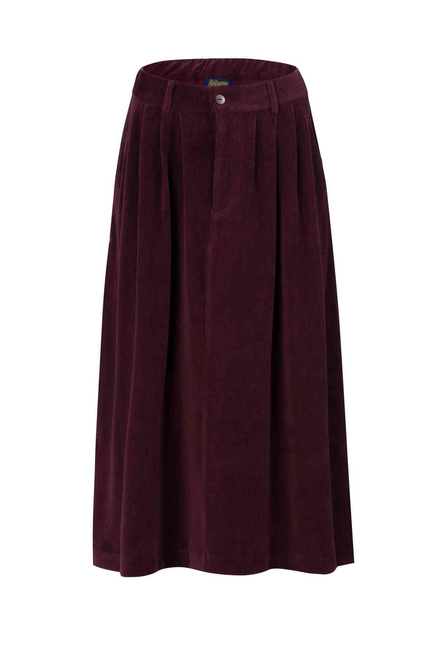 Isla Skirt Rib Velour | Fig