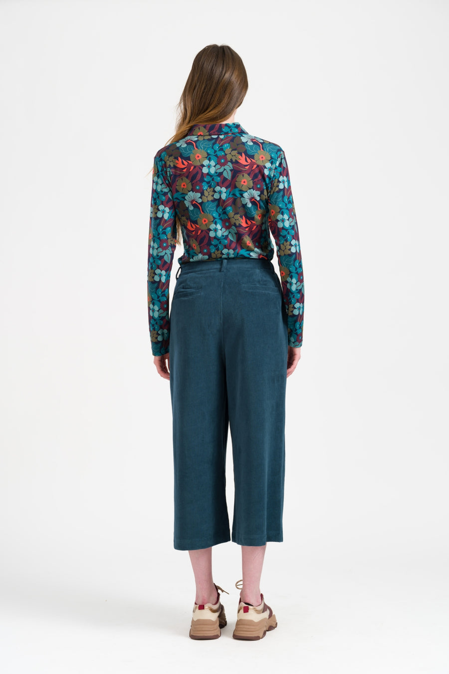 Lotus Trousers Rib Velour | Mediterranea