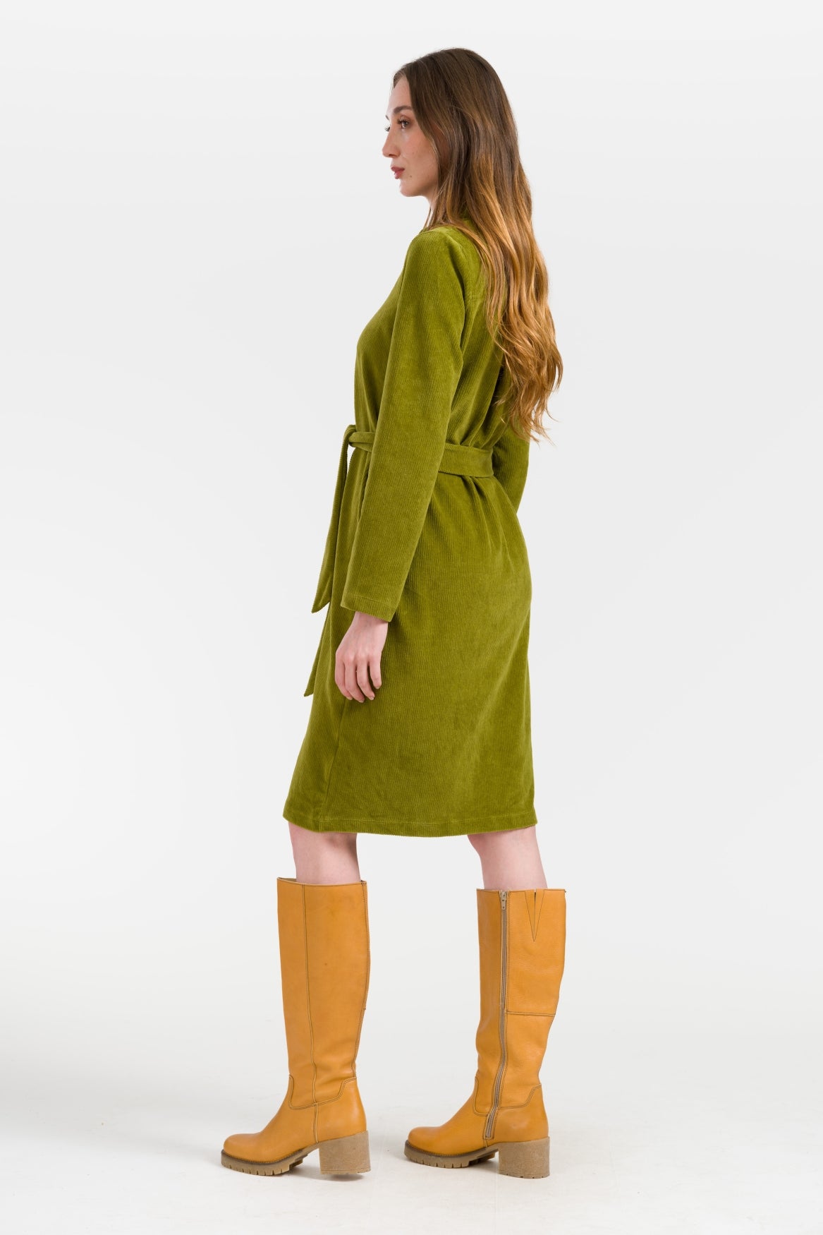 Pearl Dress Rib Velour | Sphagnum