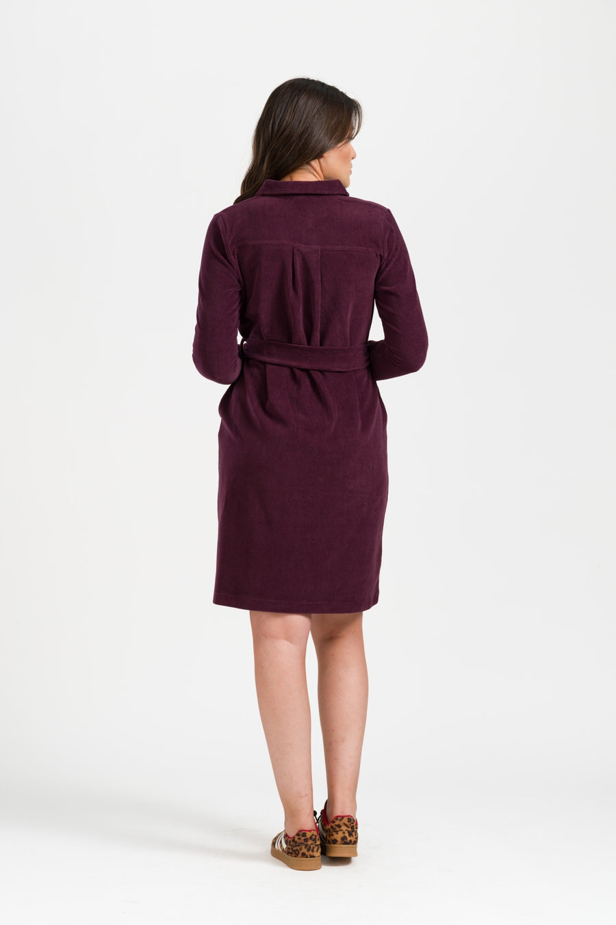 Pearl Dress Rib Velour | Fig