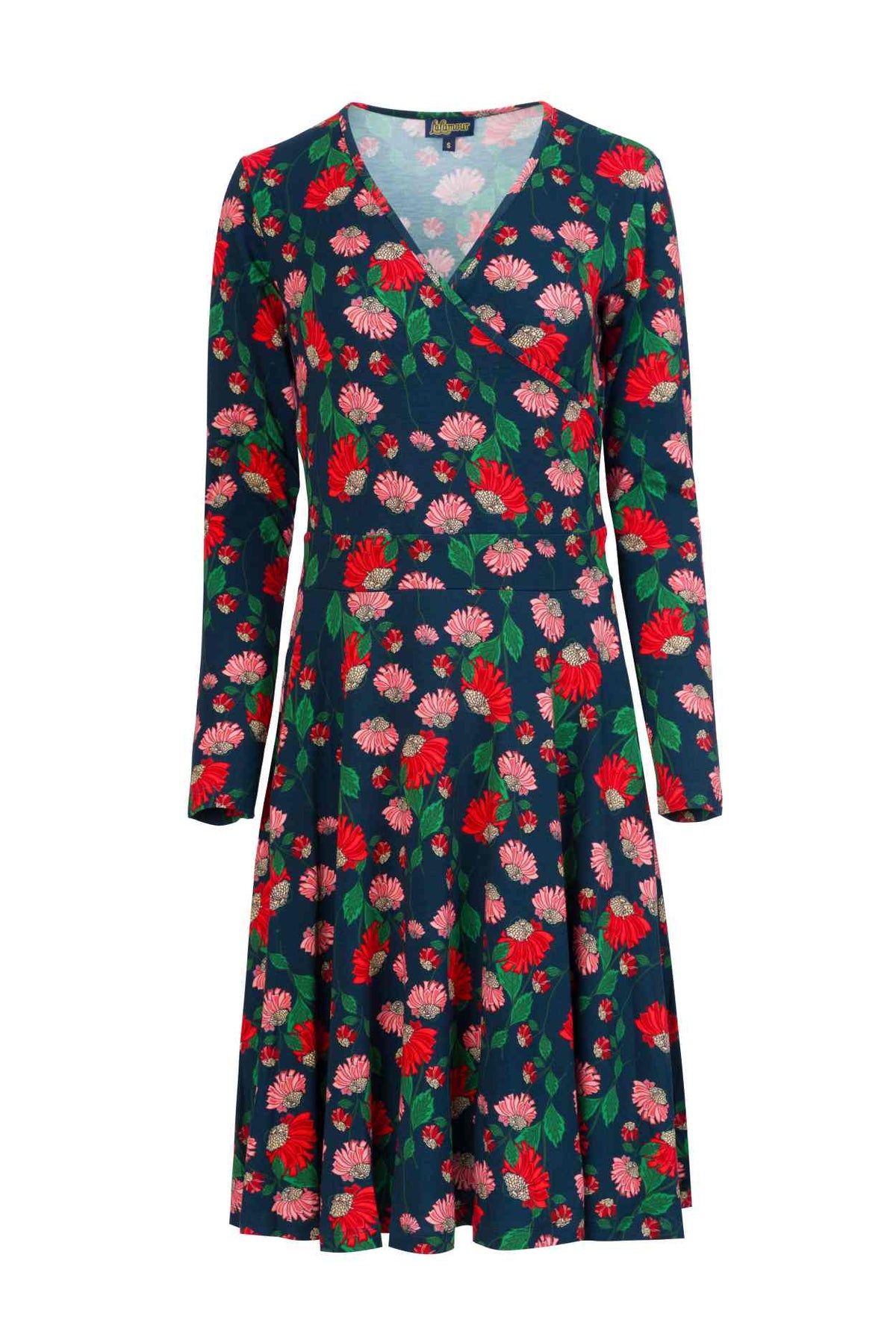 Daisy Dress LS Scarlet Serenade | Navy Peony