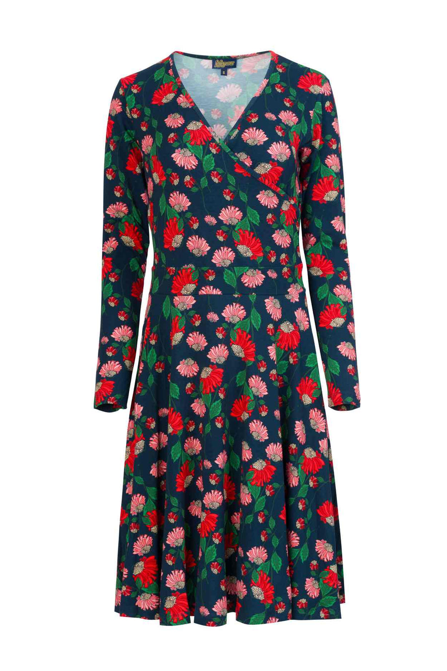 Daisy Dress LS Scarlet Serenade | Navy Peony