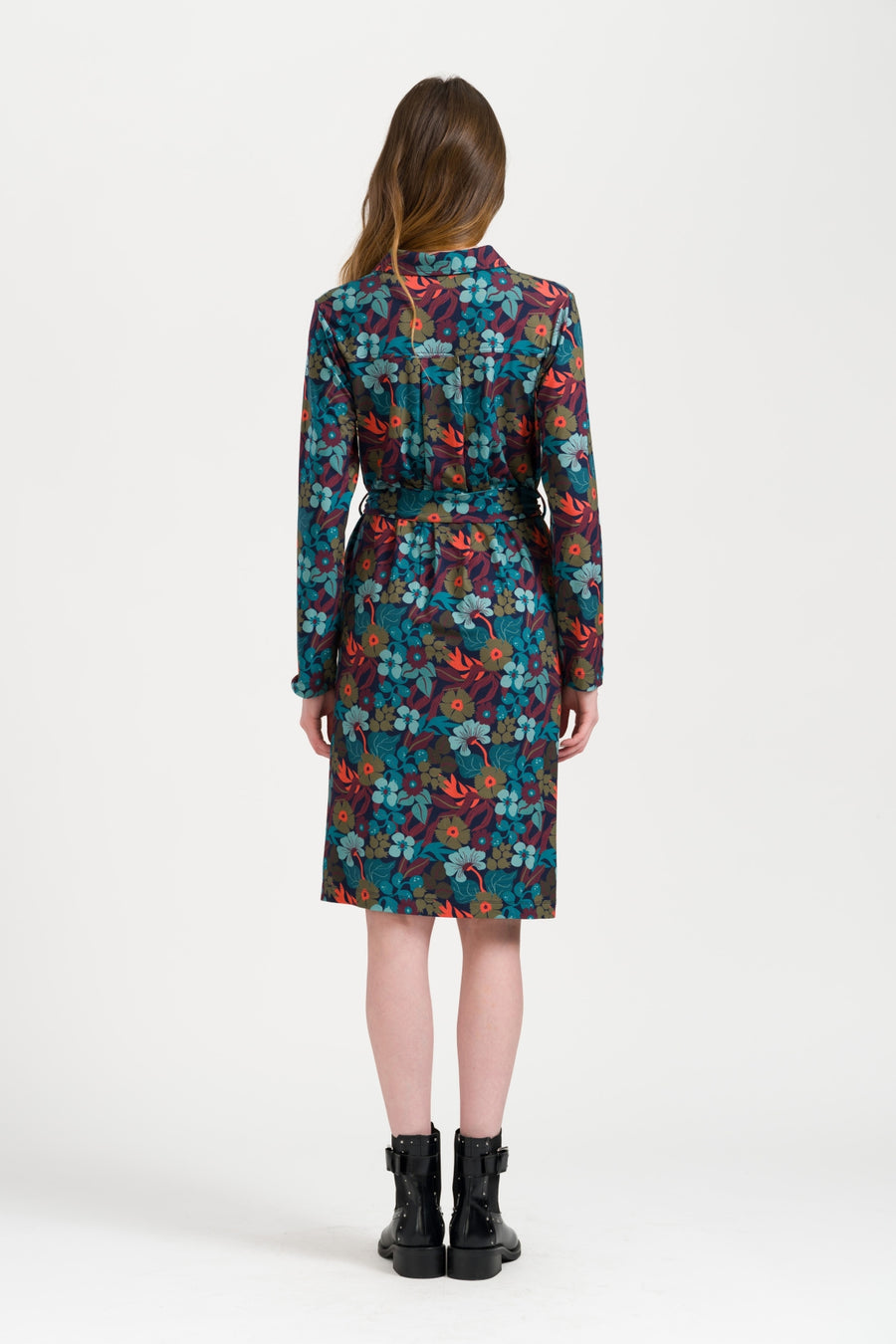 Pearl Dress Slow Bloomer | Navy Peony