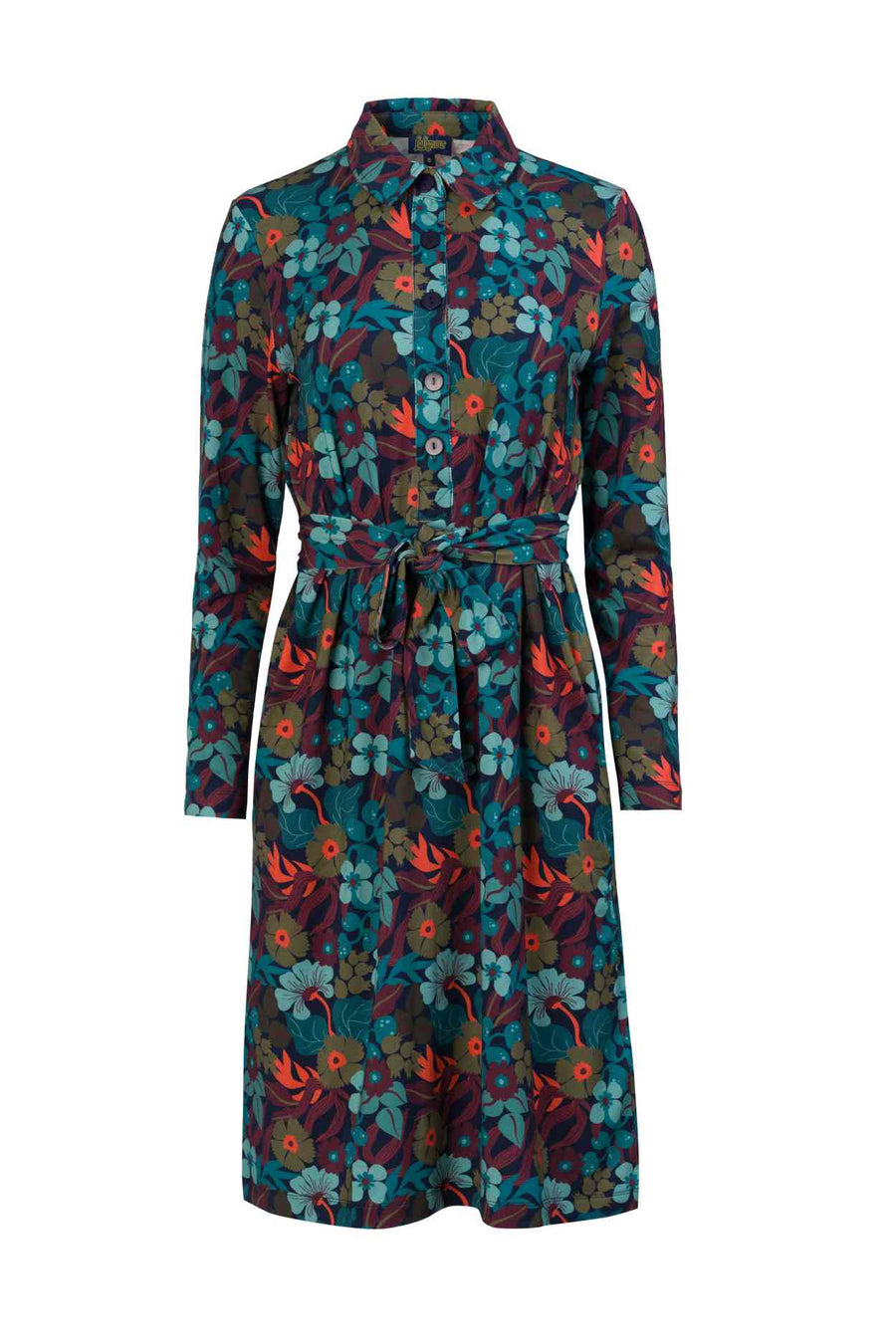 Pearl Dress Slow Bloomer | Navy Peony
