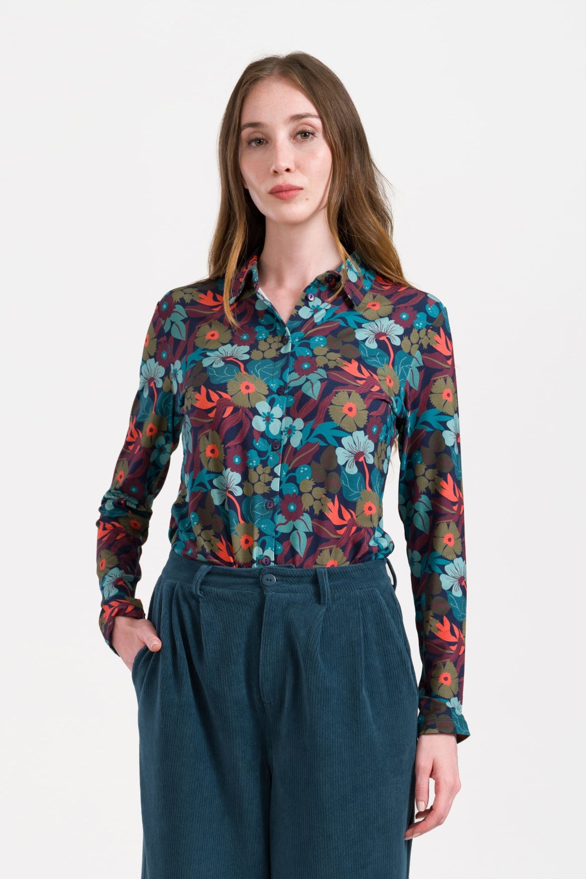 Sill Blouse Slow Bloomer | Navy Peony