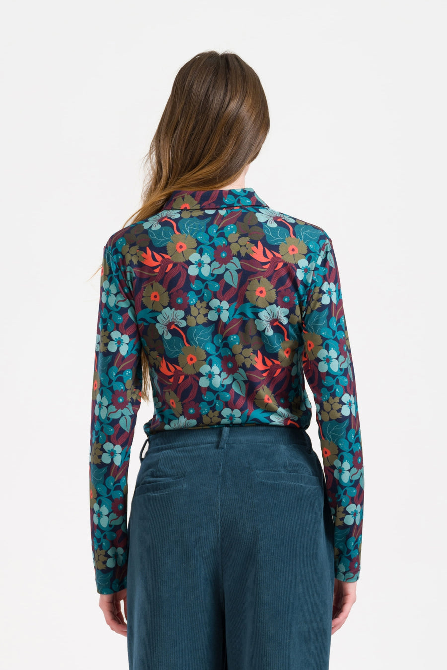 Sill Blouse Slow Bloomer | Navy Peony