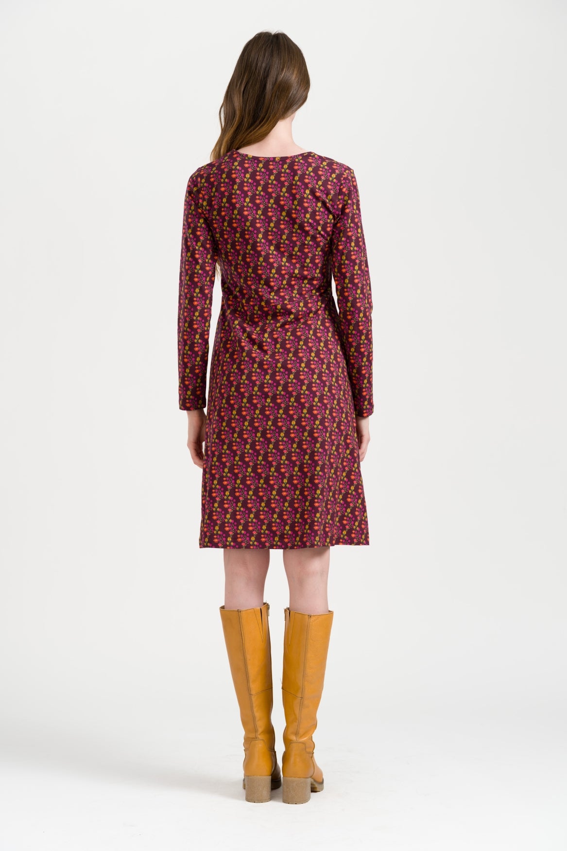 Chrissy Cross Dress LS Twilight Fig | Fig