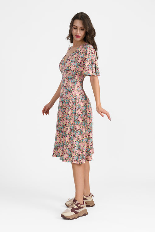 Luna Jurk Calypso | Amarant