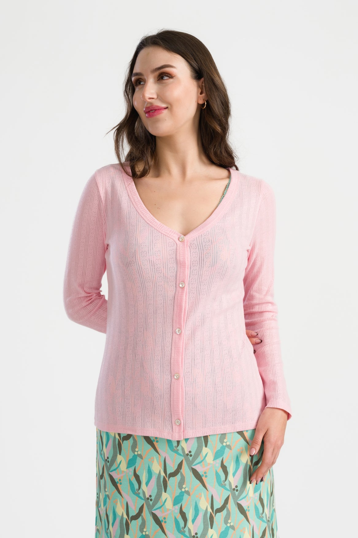 Vestje Pointelle | Tickled Pink