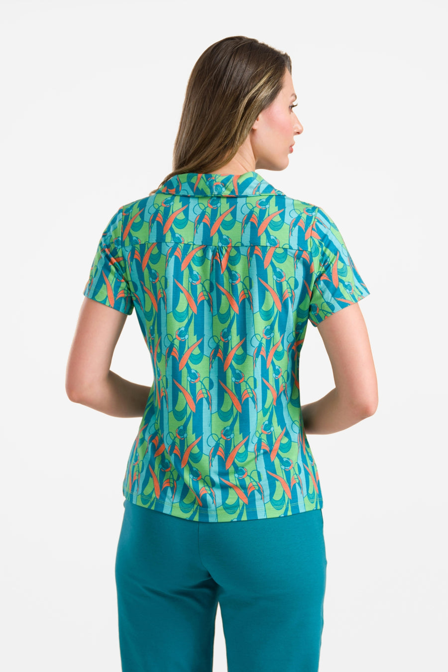 Iris blouse met korte mouwen | Tulpenwals