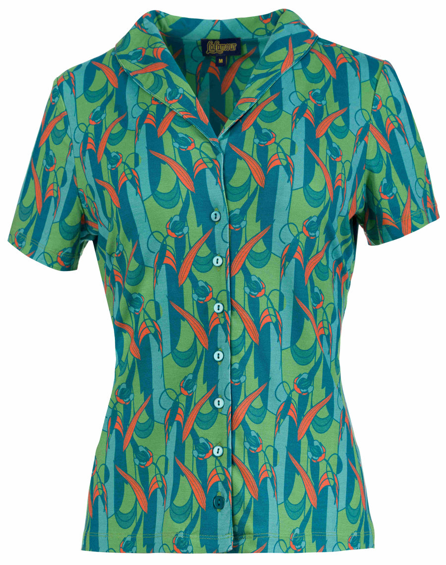 Iris blouse met korte mouwen | Tulpenwals