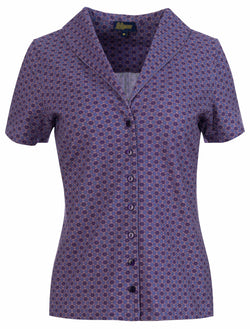 Iris blouse met korte mouwen | Small Blue Flower