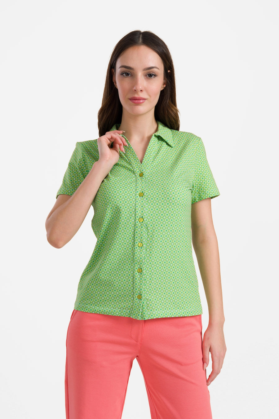 Lena blouse met korte mouwen | Mozaïek