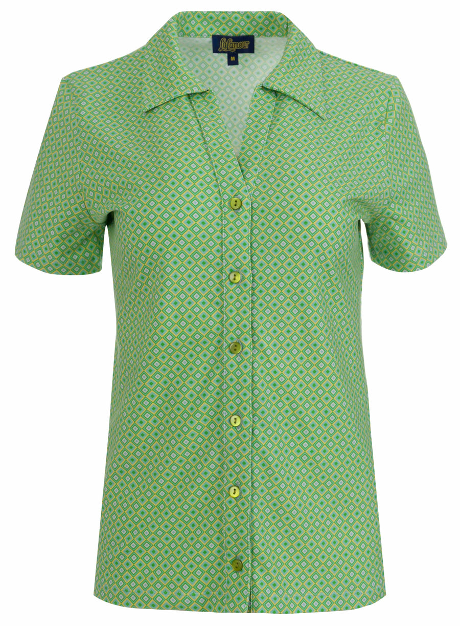 Lena blouse met korte mouwen | Mozaïek