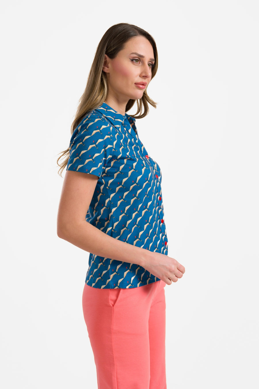 Lena blouse met korte mouwen | Swallow Migration