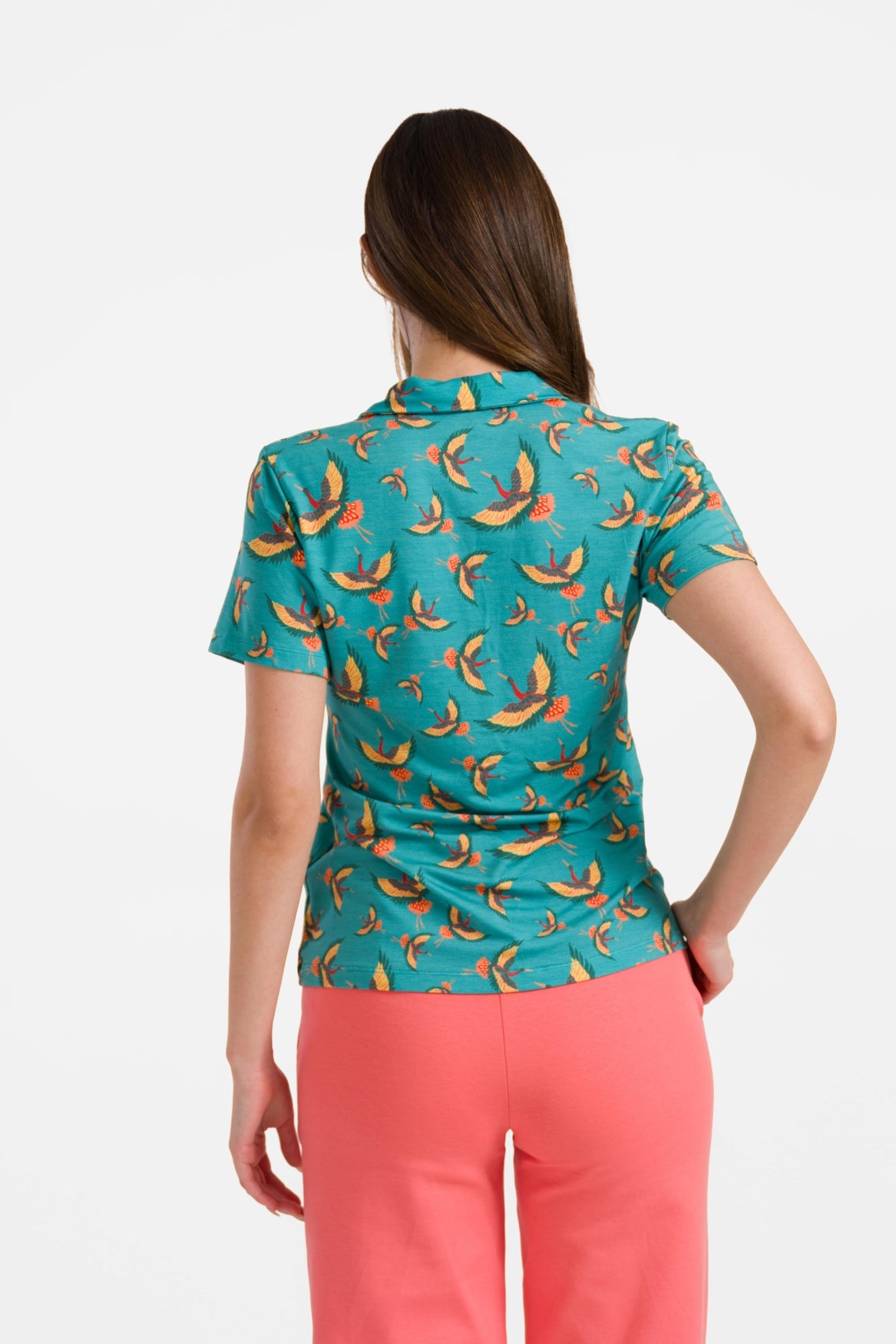 Lena blouse met korte mouwen | Crane