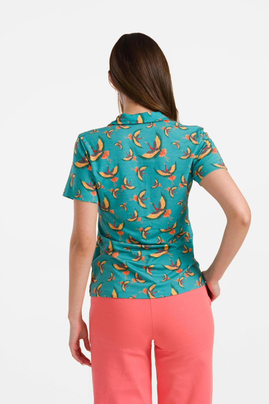 Lena blouse met korte mouwen | Crane