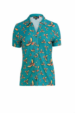 Lena blouse met korte mouwen | Crane