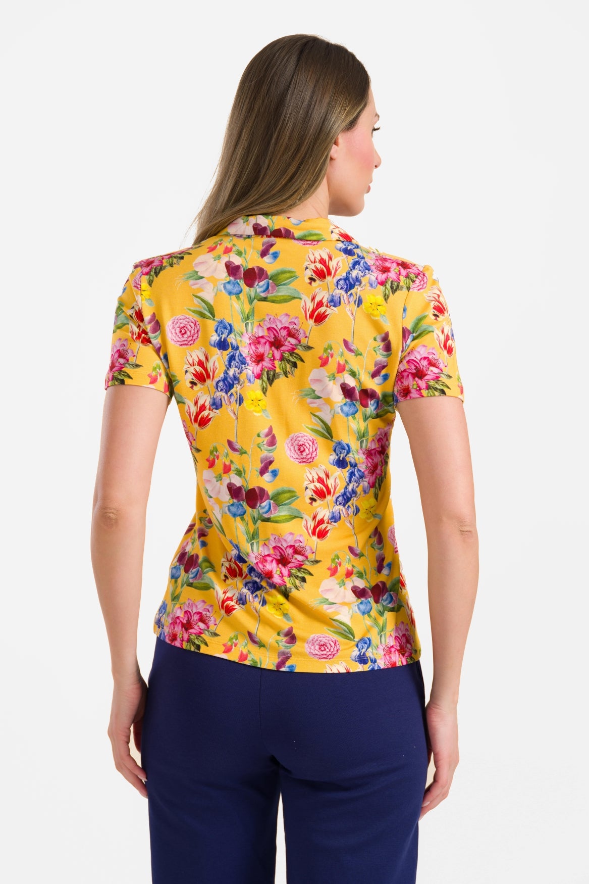 Lena blouse met korte mouwen | Summer Bouquet