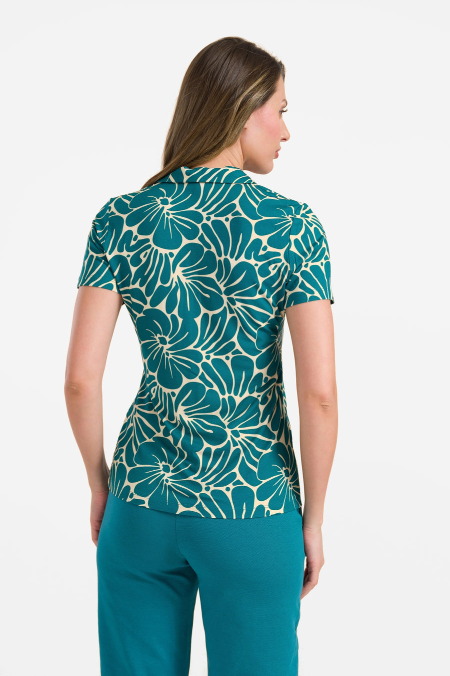 Lena blouse met korte mouwen | Flower Lake