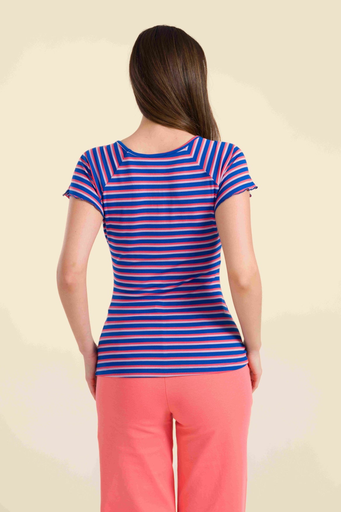 Butterfly Top met korte mouwen | Happy Stripes Blue