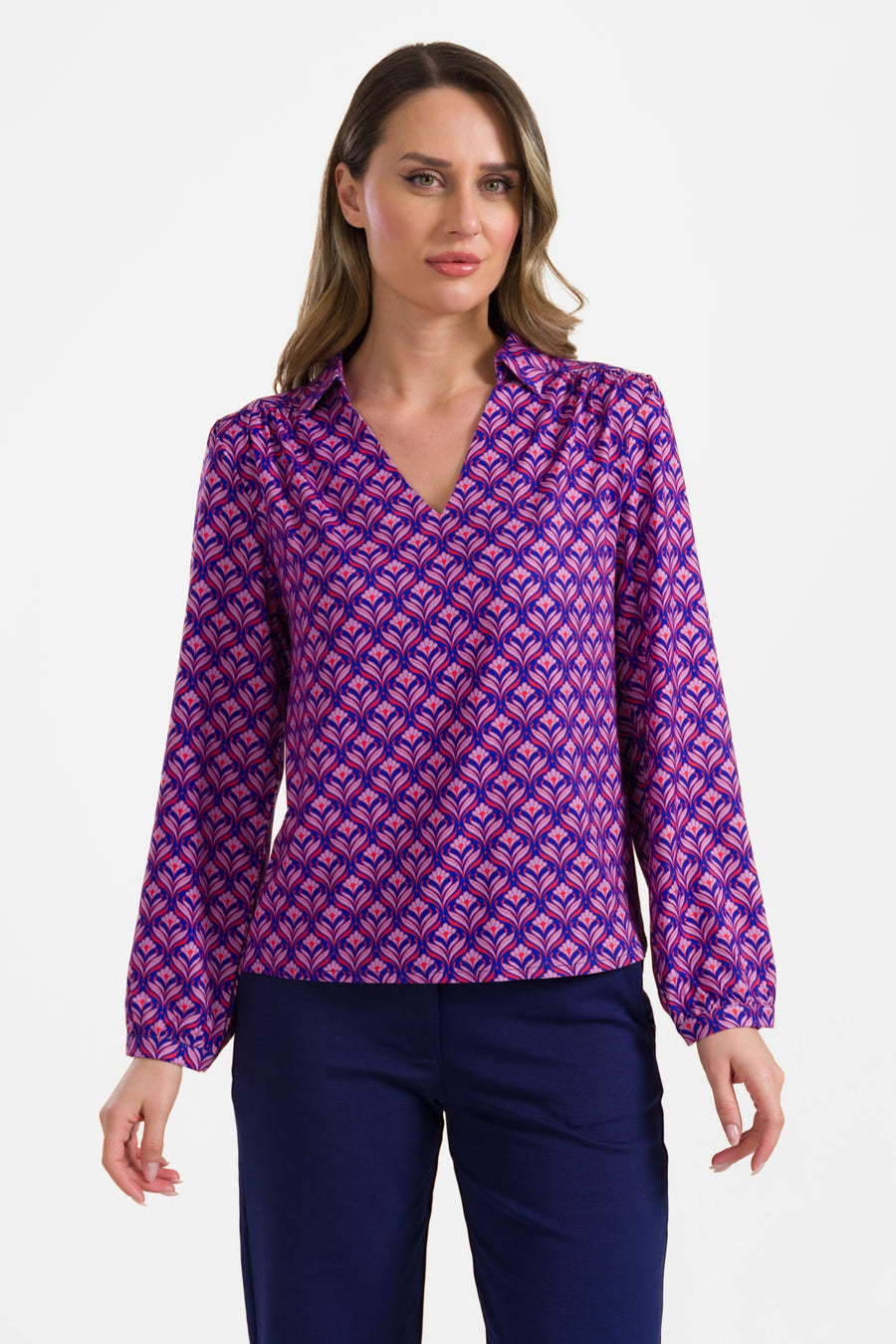Lisa blouse met lange mouwen | Small Barock