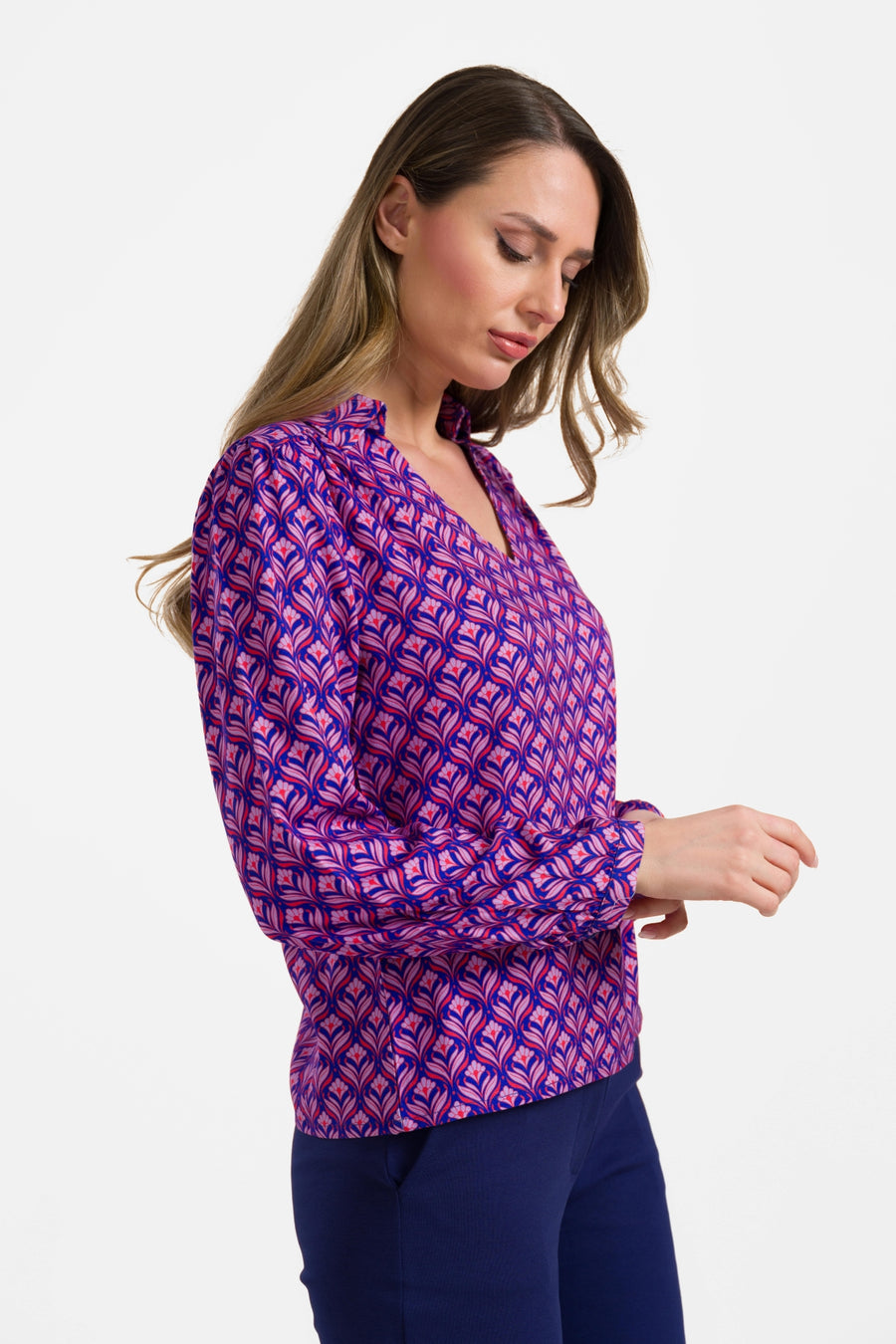 Lisa blouse met lange mouwen | Small Barock