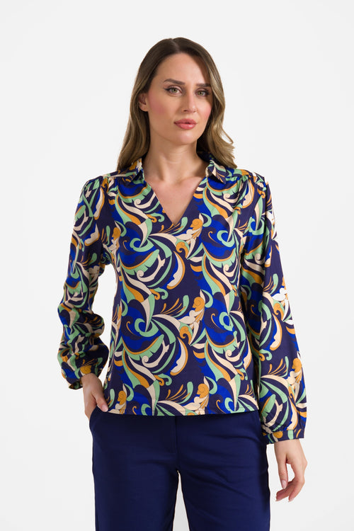 Lisa blouse met lange mouwen | Abstract