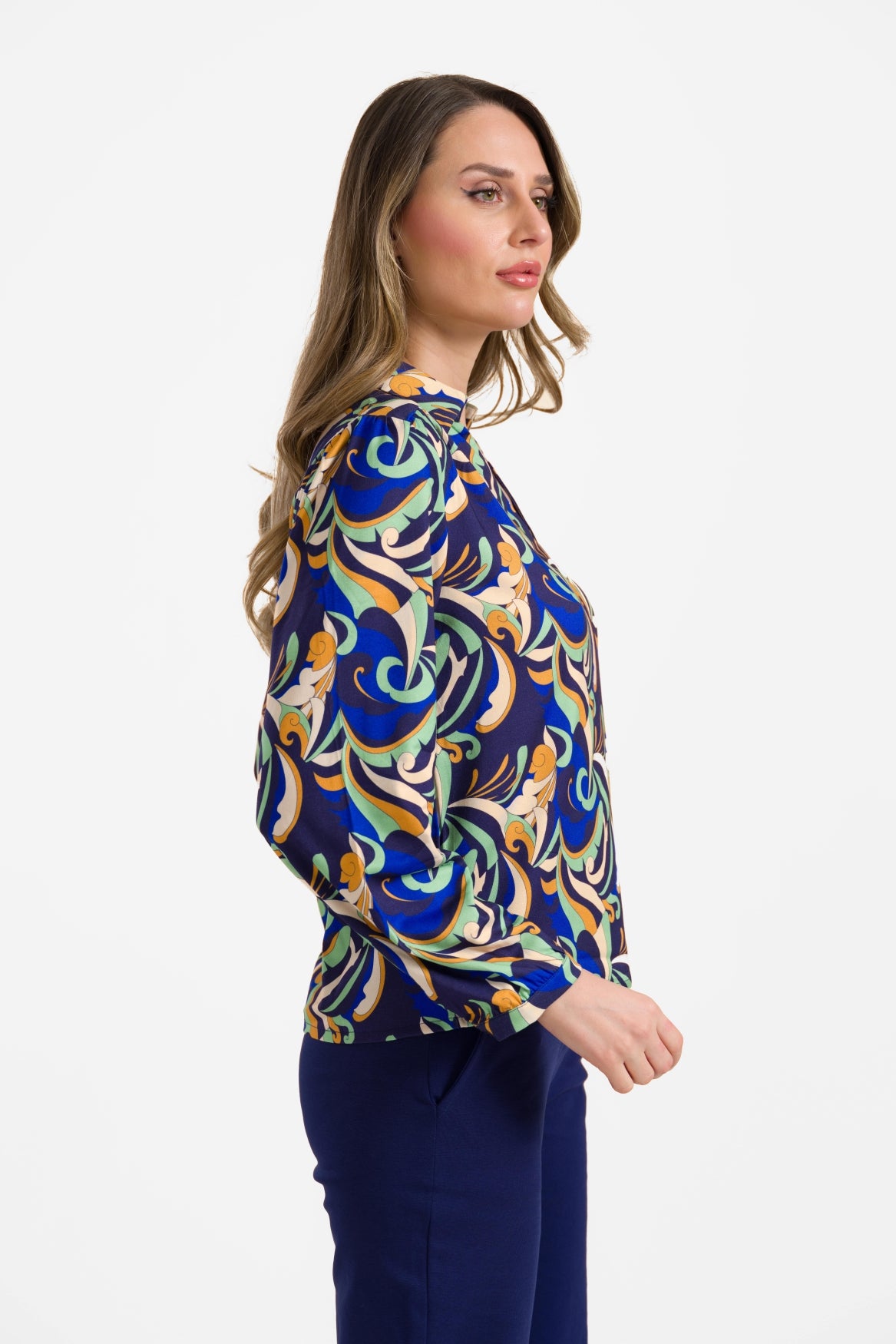 Lisa blouse met lange mouwen | Abstract