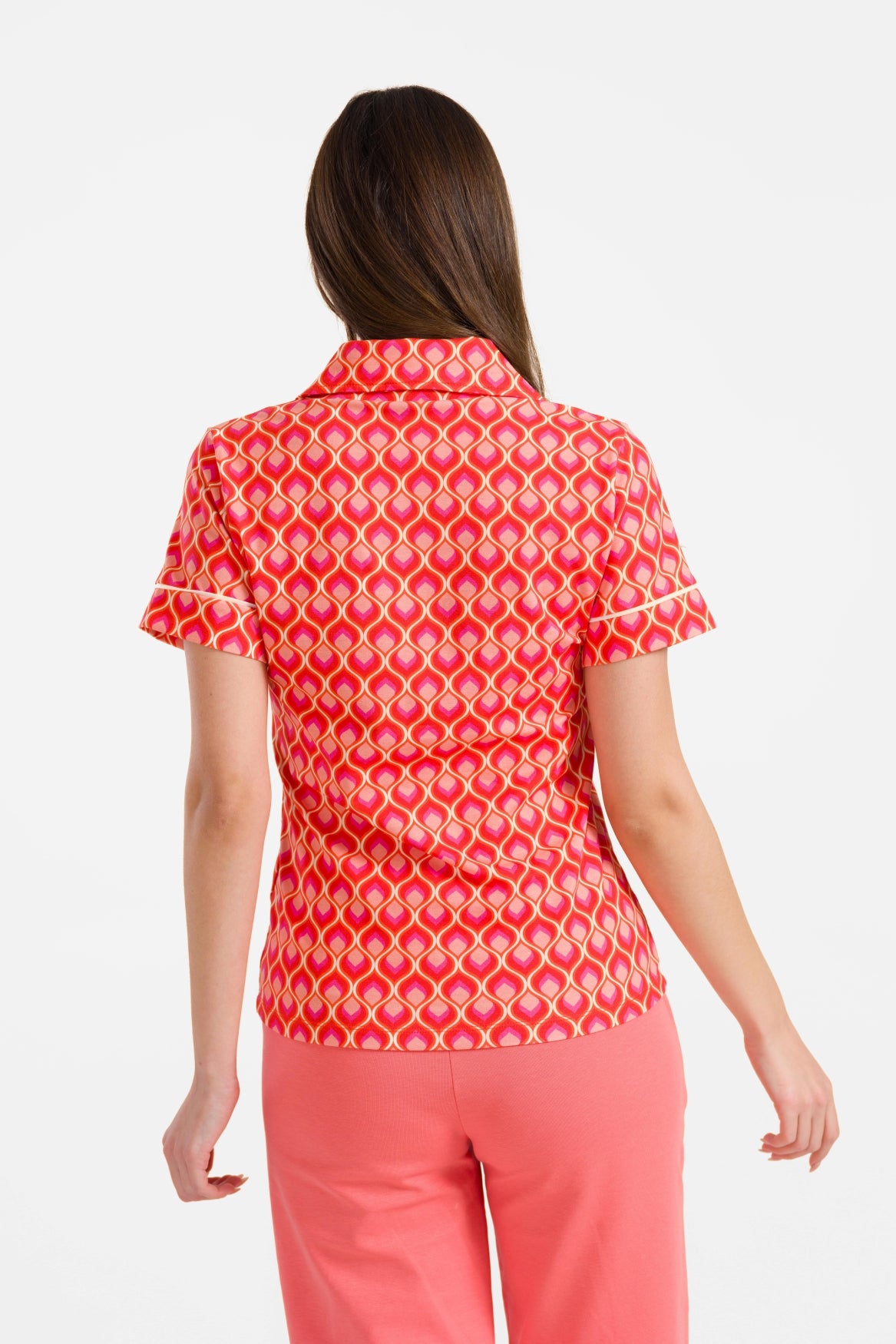 Sara blouse met korte mouwen | Retro touch