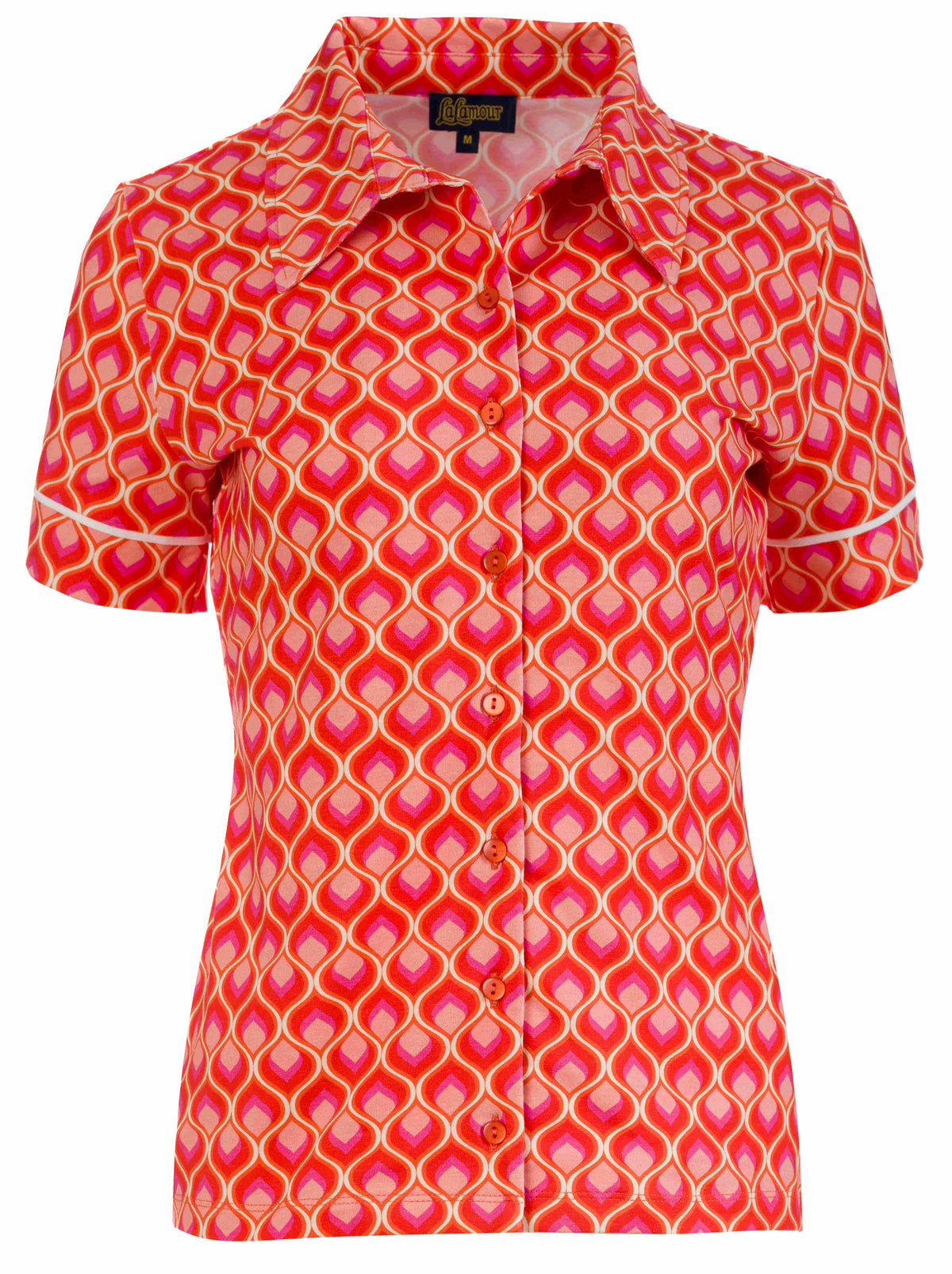 Sara blouse met korte mouwen | Retro touch