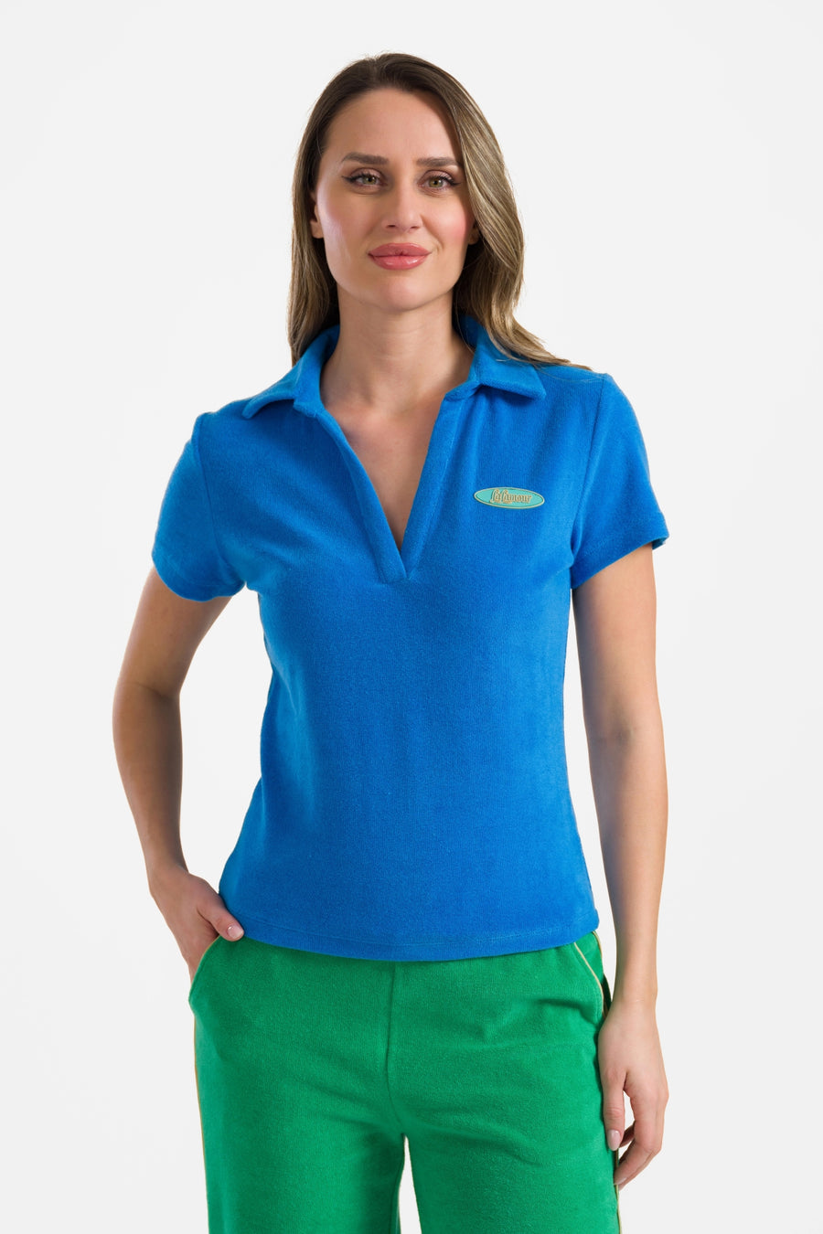 Mary met korte mouwen | Blauw