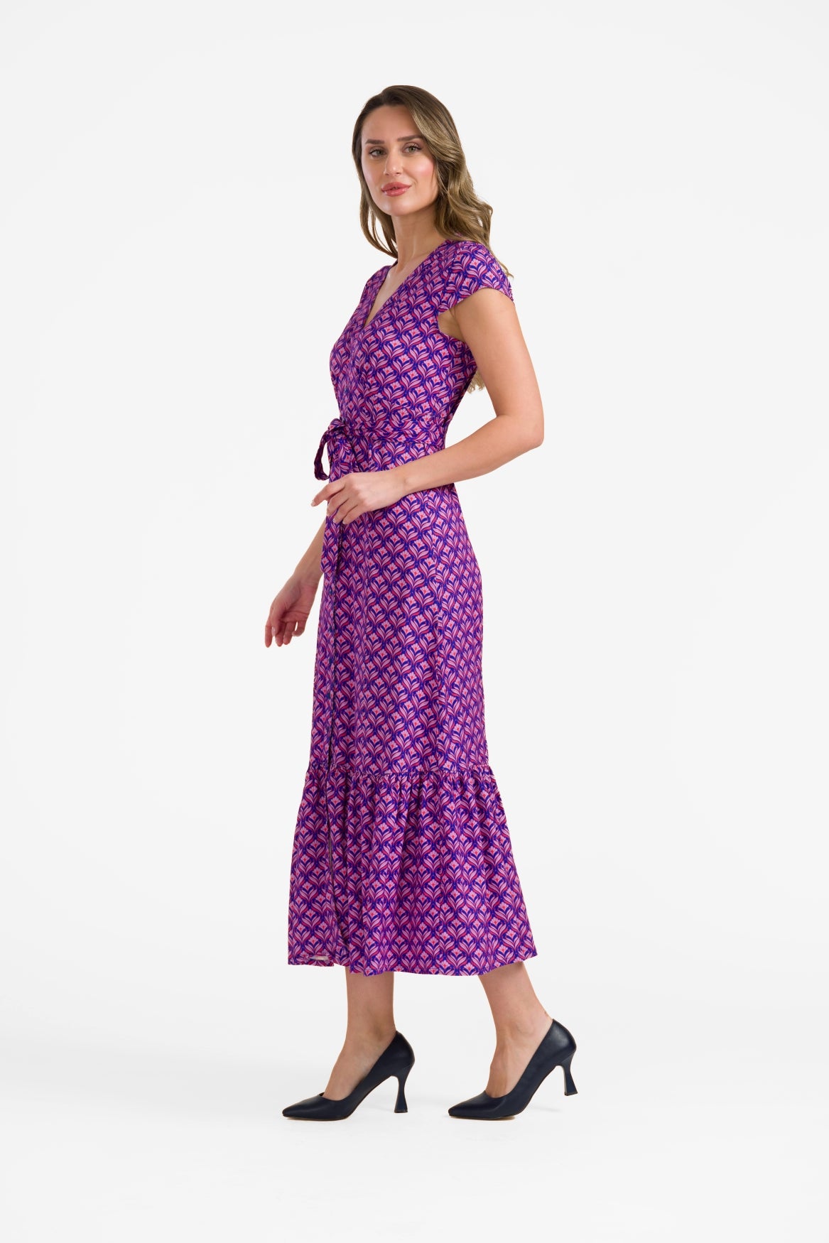 Maud maxi-jurk met korte mouwen | Small Barock
