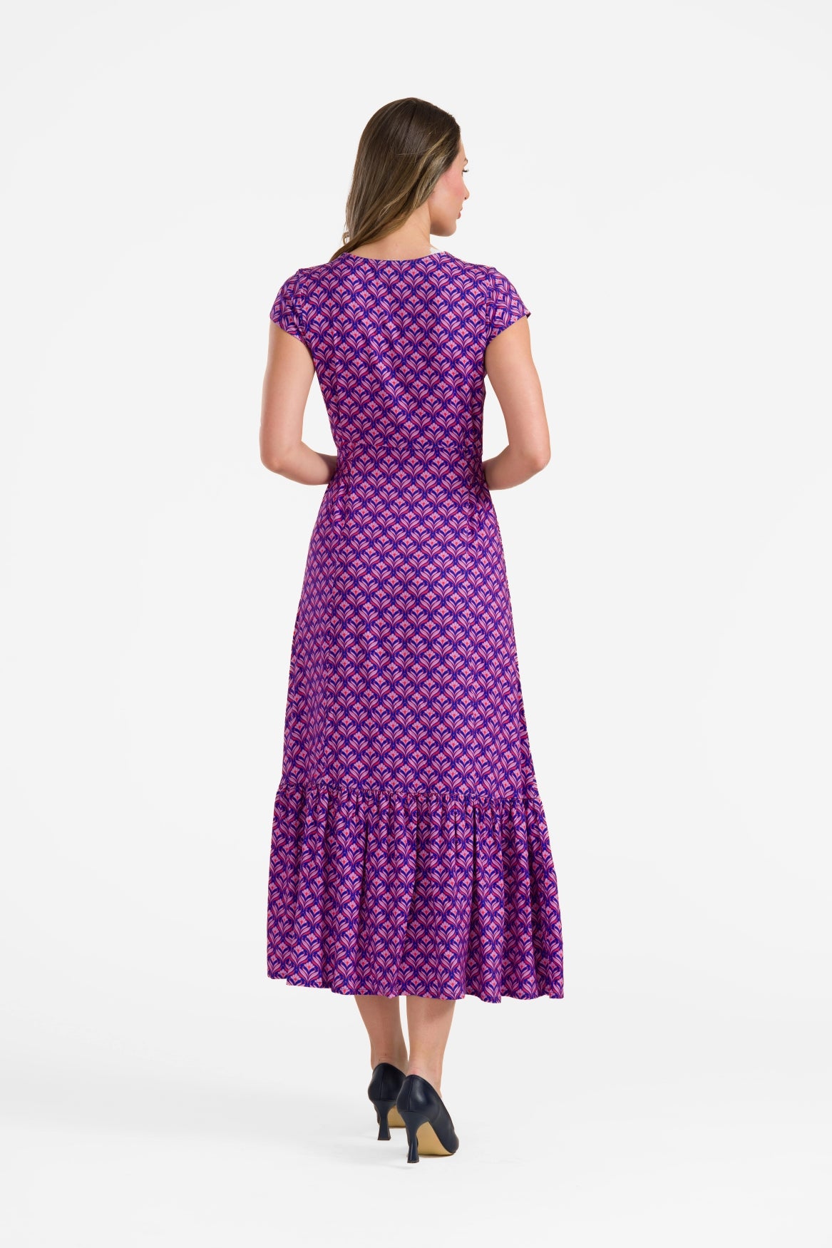 Maud maxi-jurk met korte mouwen | Small Barock