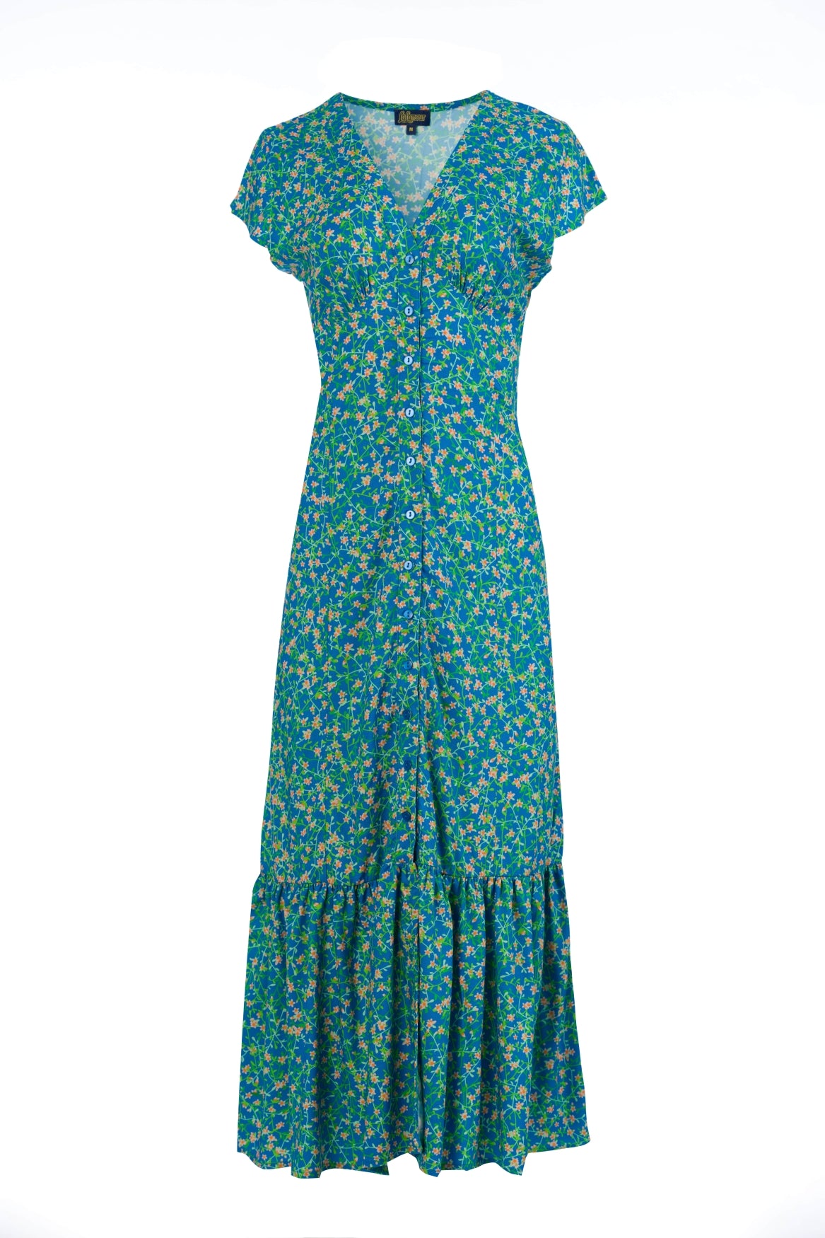 Maud maxi-jurk met korte mouwen | Crane