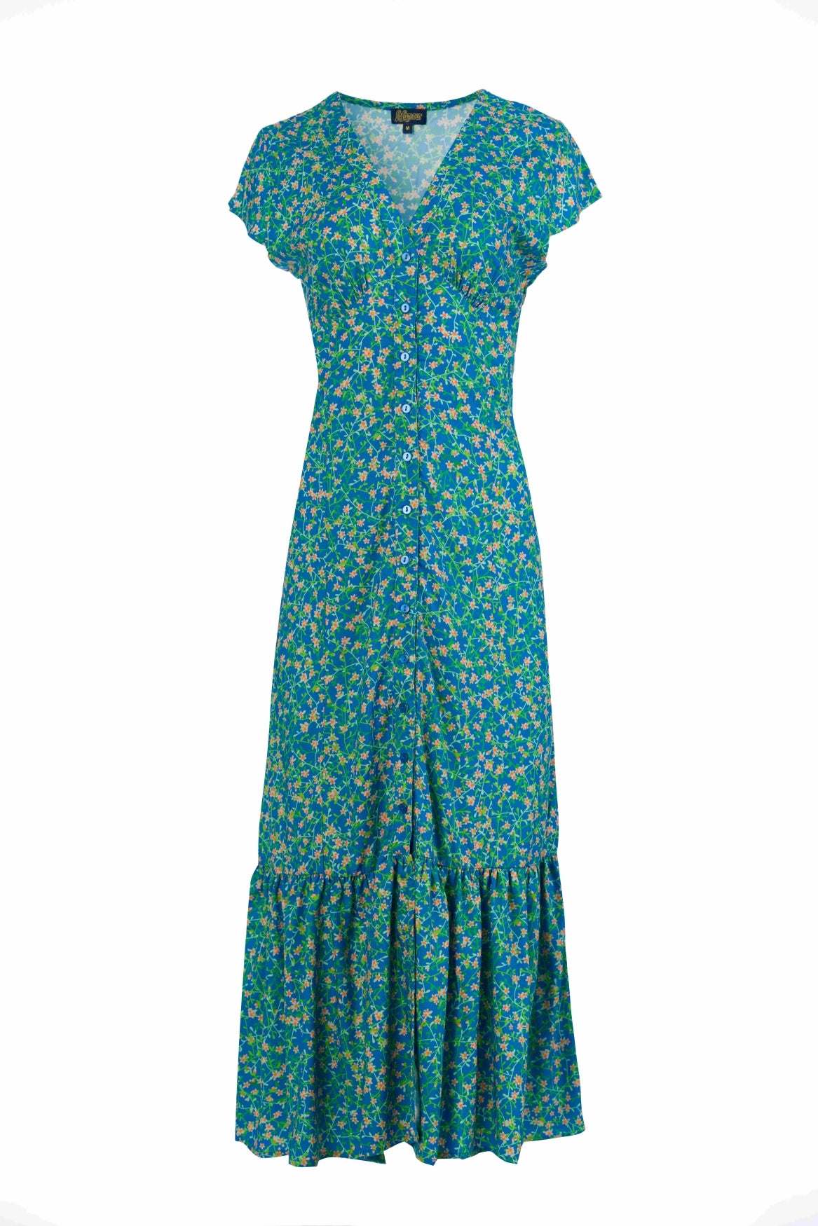 Maud maxi-jurk met korte mouwen | Spring String