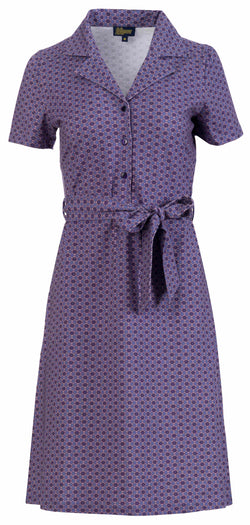 Monique jurk met korte mouwen | Small Blue Flower