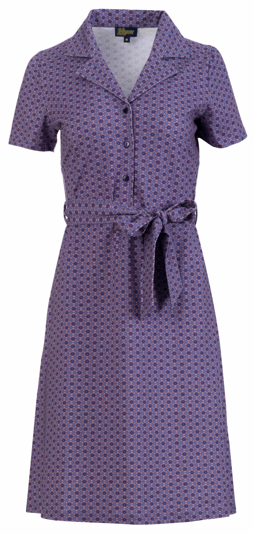 Monique jurk met korte mouwen | Small Blue Flower