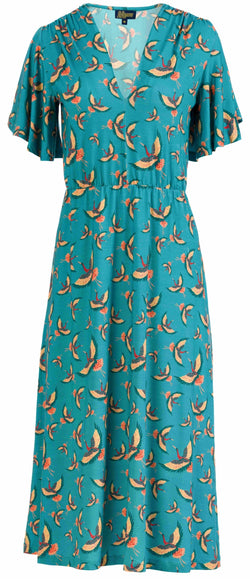 Trix jurk met vlindermouwen | Crane