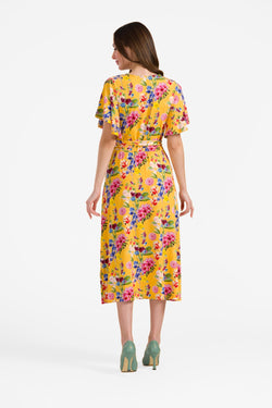 Trix jurk met vlindermouwen | Summer Bouquet