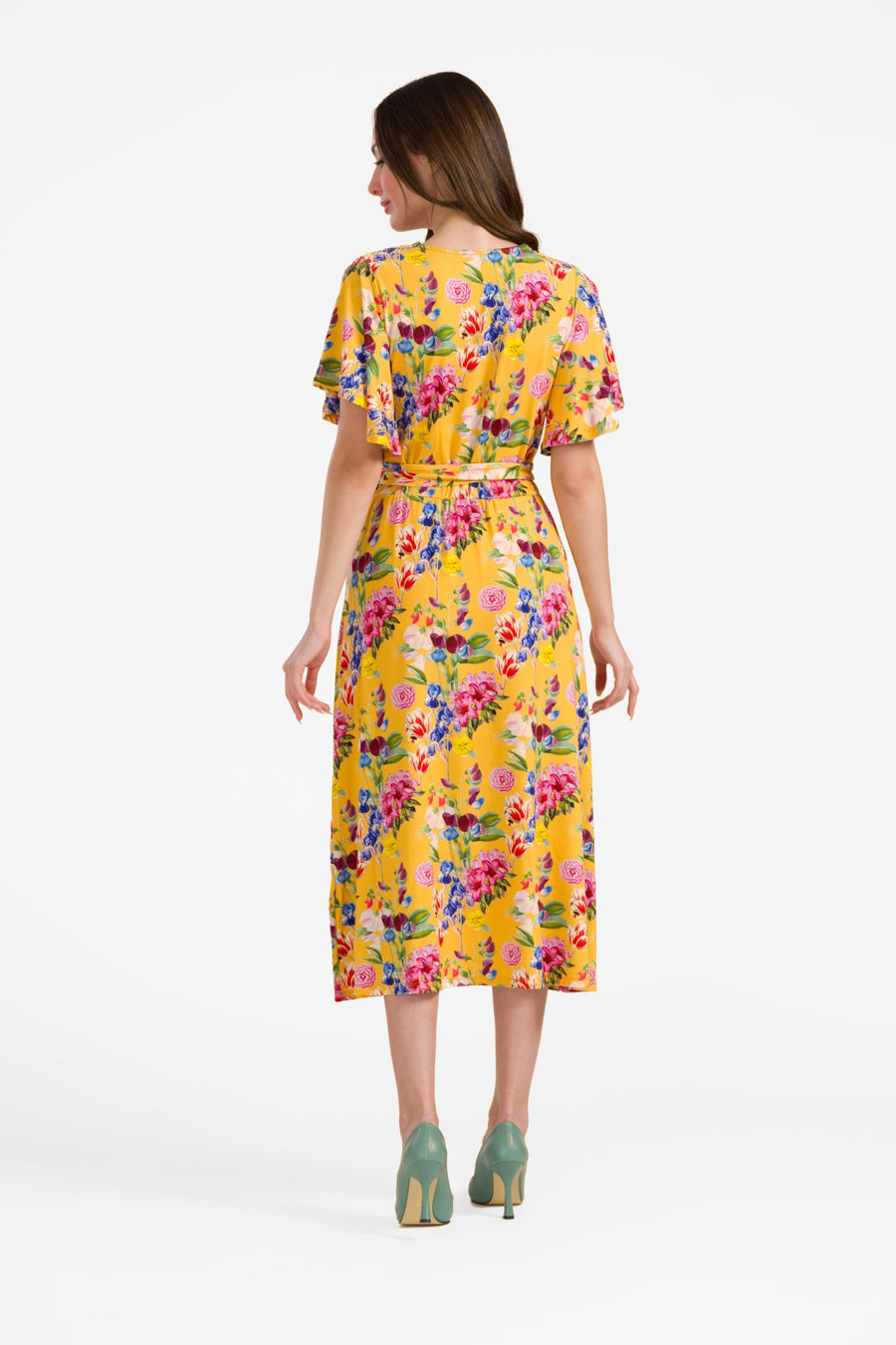 Trix jurk met vlindermouwen | Summer Bouquet