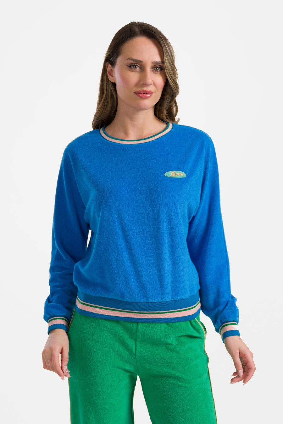 Eileen top met lange mouwen | Blauw