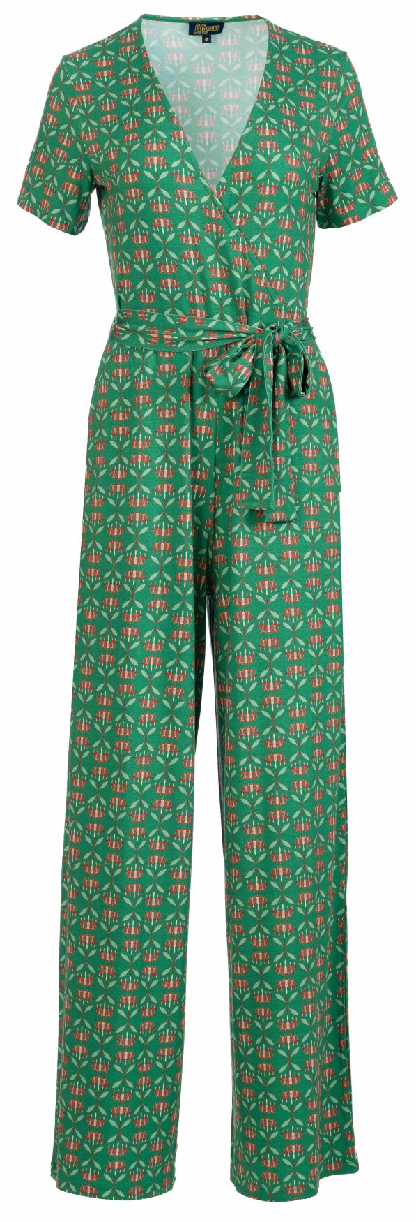 Diana Jumpsuit met korte mouwen | Green Flower